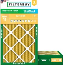 Filterbuy 16X25X4 Air Filter Merv 11, Actual Size: 15.50 X 24.50 X 3.63 ... - $1,103.16 MXN
