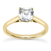 Diamond Solitaire Engagement Ring Cushion Shape H SI1 14K Yellow Gold 1.75 Carat - £2,553.46 GBP