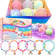 Easter Gift for Kids Girls, Unicorn Bath Bombs with Surprise inside for Kids Gir - £28.44 GBP