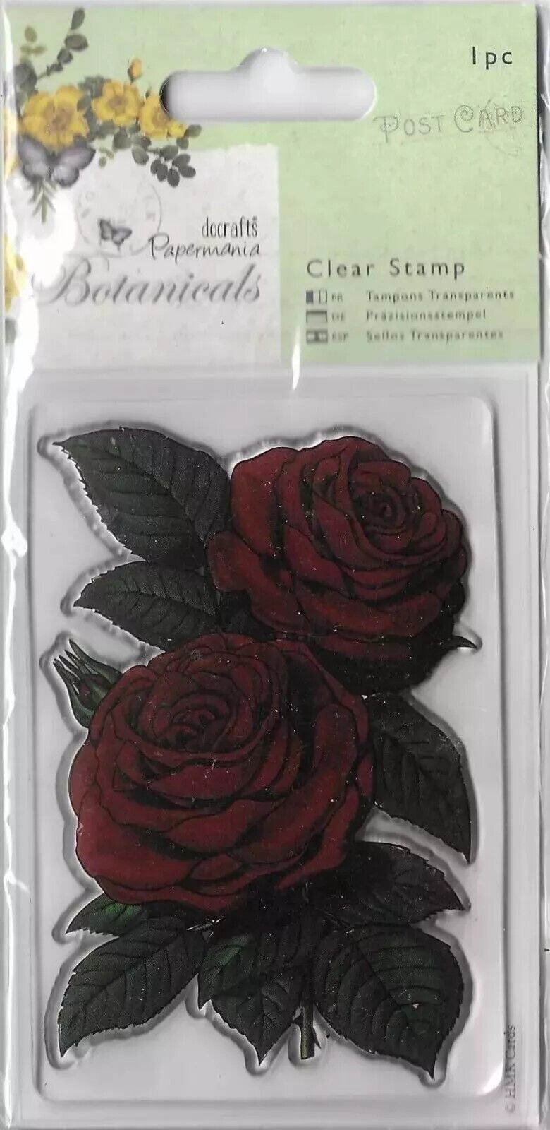 Papermania. Botanicals Red Rose Stamp Set - $5.00