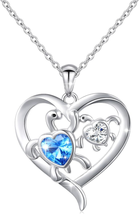 Mothers Day Gifts for Mom Wife, Mother Daughter Necklace Sterling Silver Sea Tur - £37.14 GBP