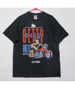 Vtg 1995 Betty Boop Bikette Las Vegas Harley Motorcycle Black T Shirt Sz... - £59.88 GBP