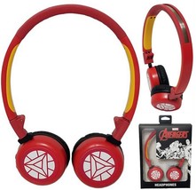 Tribe Marvel Avengers IRON MAN Wired Foldable Bubble WD Headphones w/ Mi... - $14.84