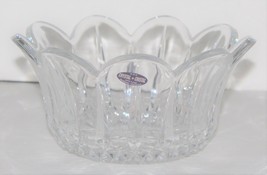 DePlomb 24% Lead Crystal Dish Flower Petal Design Made in the U.S.A. - $4.00