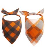 2 Pack Fall Dog Bandanas – Birthday Pet Scarf for Dogs &amp; Cats, Orange L - €12,85 EUR