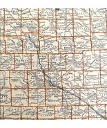 Iowa North America Map 1935 Atlas United States 14 x 11&quot; LGAD99 - £39.61 GBP