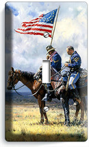 CIVIL WAR CAVALRY SERGEANTS UNION FLAG 1 GANG LIGHT SWITCH PLATE ROOM HO... - $191.83 MXN