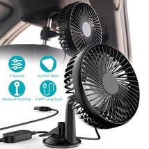 Car Cooling Fan Rotatable Fan Mini USB Vehicle Fan Backseat Clip Fan W/3 Speeds - £24.96 GBP