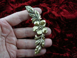(b-flo-12) Victorian daisy flower floral arch brass pin pendant I love flowers - £15.75 GBP