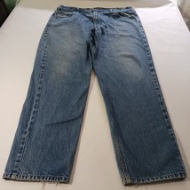 Carhartt B17-DST Men's 40×32 Blue Cotton Denim Jeans Measured Size 38×31 image 7