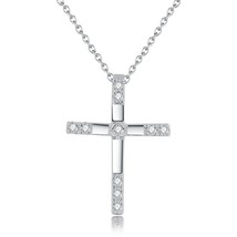 New silver 925 Charms cross cute women necklace Jewelry fashion wedding ... - $8.30