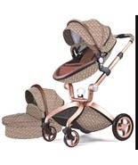 2 in 1 Dark Beige Baby Stroller Car Seat Bassinet Carriage 360° Travel S... - £503.06 GBP