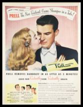 1947 Prell Radiant Creme Shampoo Vintage Print Ad - $14.20