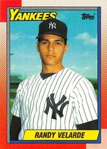 1990 Topps #23 Randy Velarde RC Rookie Card New York Yankees ⚾ - £0.66 GBP