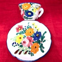 Bontempo Ceramiche Dal 1862 Hand Painted Demitasse Italian Tea Cup &amp; Saucer - $39.55
