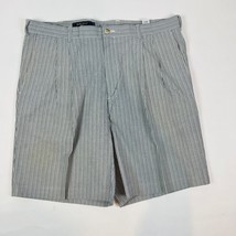 Bobby Jones Players Mens Golf Shorts Size 38 Gray Stripe Pleated Front - $18.99
