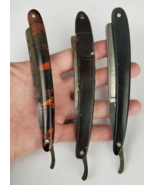 Antique Straight Edge Razor Lot x3 Vintage Strutz Bradshaw Shumate - $69.99