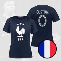 France Custom Name Champions 3 Stars FIFA World Cup Qatar 2022 Navy T-Shirt - £23.62 GBP+