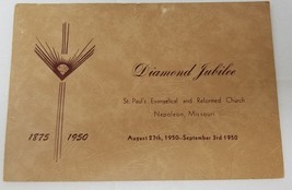 St. Paul Evangelical and Reformed Church Napoleon Missouri 1950 Diamond ... - $15.15