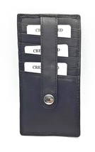 Marshals Mens Black PU Leather Quality 12 Credit Card Pocket Holder - $183.60 MXN