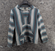 SENOR LOPEZ Adult Size M Hoodie Baja Pullover Striped Woven Boho - $19.99