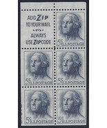 1213a - Miscut Error / EFO Booklet Pane of 5 W/ Partial Plate# 27672 Min... - €4,98 EUR