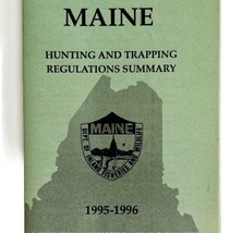 Maine 1995-96 Hunting &amp; Trapping Regulations Vintage 1st Printing Bookle... - $19.99