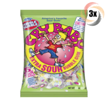 3x Bags Dubble Bubble Cry Baby Assorted Flavor Extra Sour Bubble Gum Candy | 4oz - £10.03 GBP