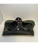 Ray Ban Aviator Gold Frame 62[ ]14 140 Green Lens Sunglasses With Case - $119.08 CAD