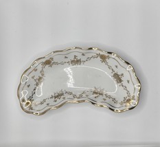 Lenwile Ardalt Hand Painted Tray Gold Trim ~ 7.5&quot; ~ 6537 Japan Hand Painted - £7.85 GBP