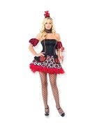 NEW Women&#39;s Women&#39;s Queen of Hearts Costume Size M/L - $32.73