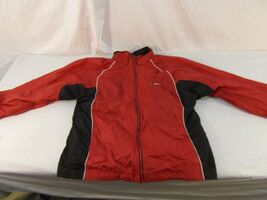 Adult Men&#39;s Reebok Red Black Full Zipper Classic Jacket Windbreaker Coat... - $14.81
