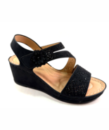 Atalina DW3460 Black Mid Wedge Comfort Sandals - $49.99