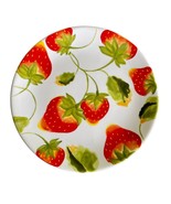 Harry and David Plate Strawberries Vines Round Dinner Fruit Berries Summ... - $204.89 MXN