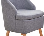 Accent Upholstered Club Cute Grey Tub Chairs With Barrel Style, Comforta... - £246.80 GBP