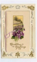 Birthday Greetings Booklet Postcard Constance A Dubois Poem  - £13.90 GBP