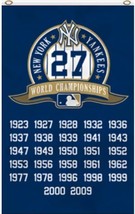 New York Yankees 27-Time World Champions flag 3X5Ft Banner USA Polyester... - $18.00