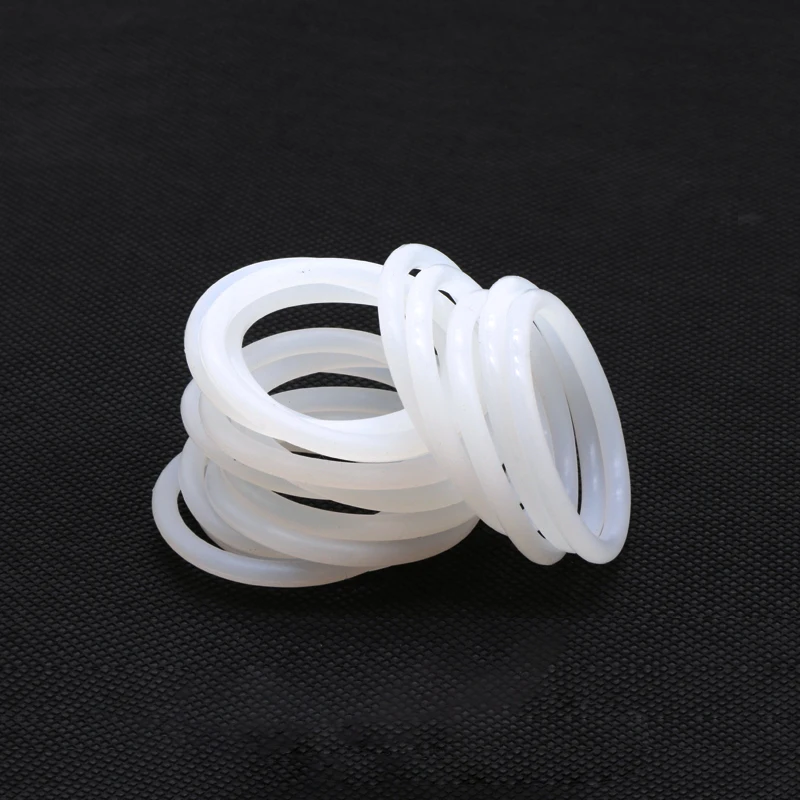 Sporting 10/50pcs VMQ White Silicone Ring Gasket CS 2.4mm OD 8 ~ 30mm Food Grade - £23.84 GBP