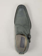 Men's Giovanni Shoes High Quality Leather Monk Strap Buckle AMATO gray image 6