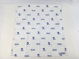 Duke Blue Devils Bandana Handkerchief White Cotton by Yo Boxers! USA made - £19.46 GBP