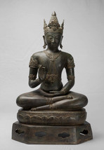 Ancien Chiang Saen Style Royal Teaching Statue de Bouddha - 87cm/35 &quot; - £3,744.48 GBP