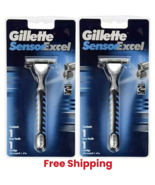 2 pcs GILLETTE Sensor Excel Razor Refillable Free Shipping - $423.52 MXN