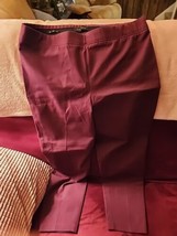 Talbots Women&#39;s Size 16P Burgundy Pants Pull On Skinny Ankle NWT - £22.22 GBP