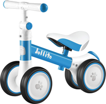 Jollito Baby Balance Bike, Toddler Baby Bicycle with 4 Wheels 12-24 Months, Adju - £76.33 GBP