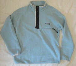 Columbia 1/2 Snap Pullover Light Blue Fleece Jacket Size L - $19.99