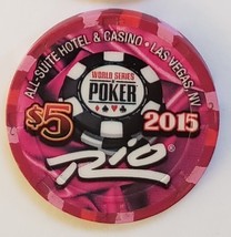 2015 World Series Of Poker $5 casino chip Rio Hotel Las Vegas Limited Ed... - £7.88 GBP