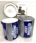 Rare Keystone Light Beer Can Shaped Chill N&#39; Grill Cooler &amp; Grill Set - $148.50