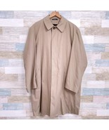 Jos A Bank Long Trench Coat Beige Removable Flannel Liner Mens 42L 42 Long - £58.39 GBP