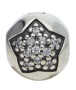 Authentic PANDORA You&#39;re A Star Pave Clip Lock Charm 791056CZ New - $29.44
