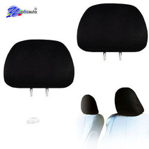 Pair Car Headrest Covers Seat Protector Easy Install Universal Fit For Mercedes - $10.43